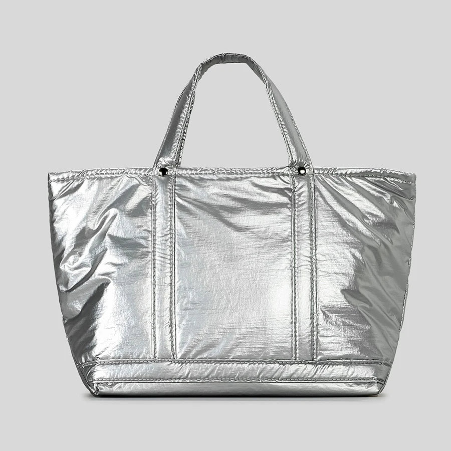 Future Case Puffer Padded Shoulder Bag - Silver - Mermaid Way