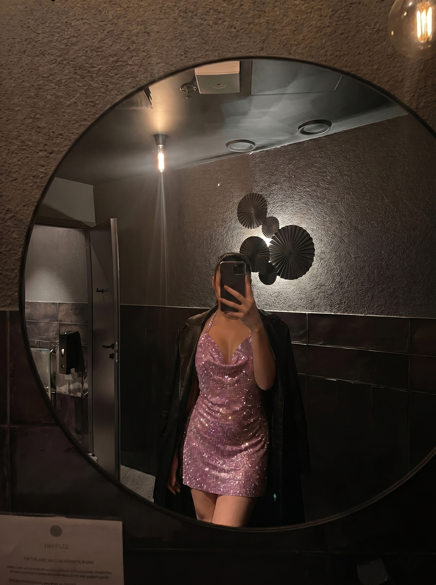 Body Talk Diamond Mesh Pink Mini Dress