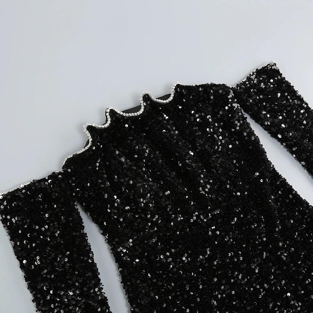 Infatuation Mesh Sequins Mini Dress - Black Party Style Infatuation Mesh Sequins Mini Dress - Black Party Style