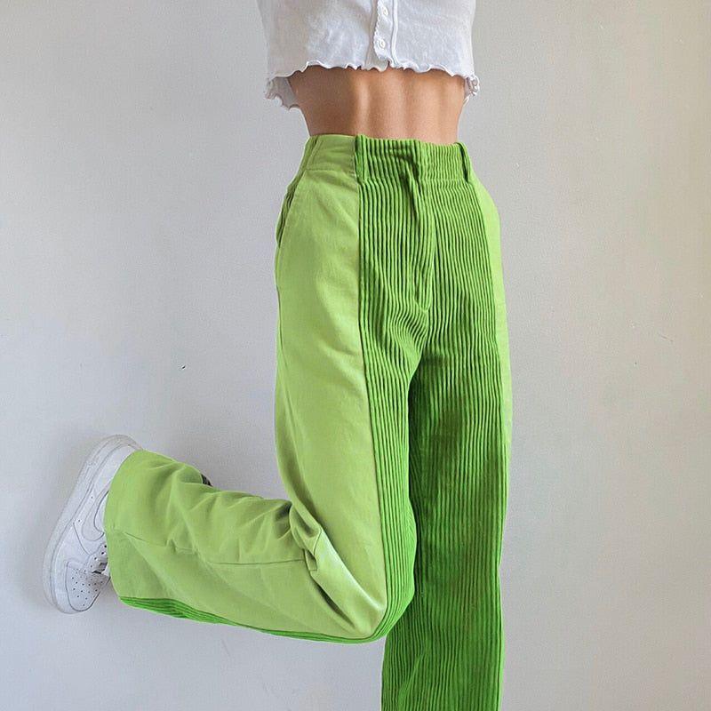 Influence Me High Waist Vintage Patchwork Pants - Brown / S - Mermaid Way