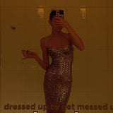 Bronztique Sequined Corset Midi Dress - Dresses - Mermaid Way