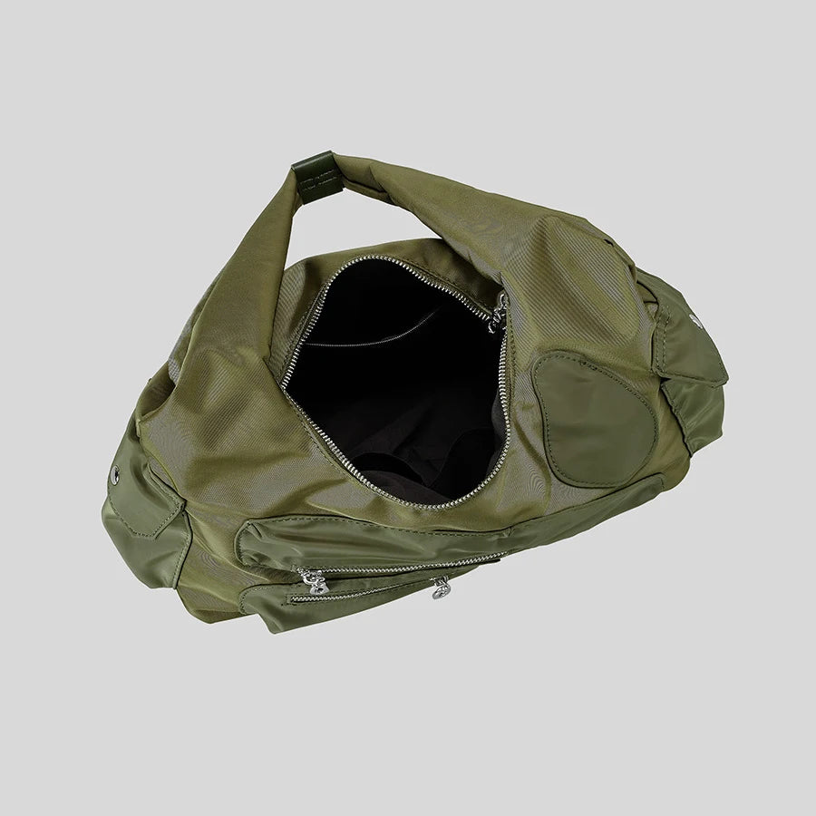 Kavros Casual Nylon Shoulder Bag - Army Green - Mermaid Way
