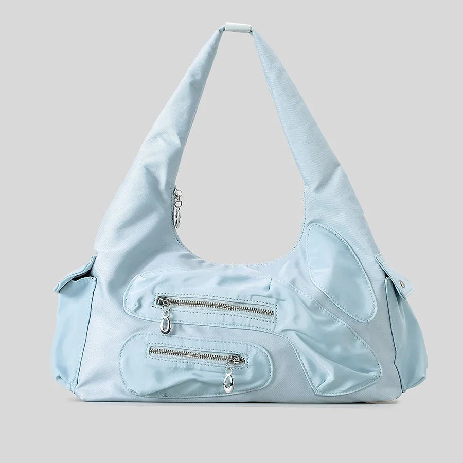 Kavros Casual Nylon Shoulder Bag - Light Blue - Mermaid Way