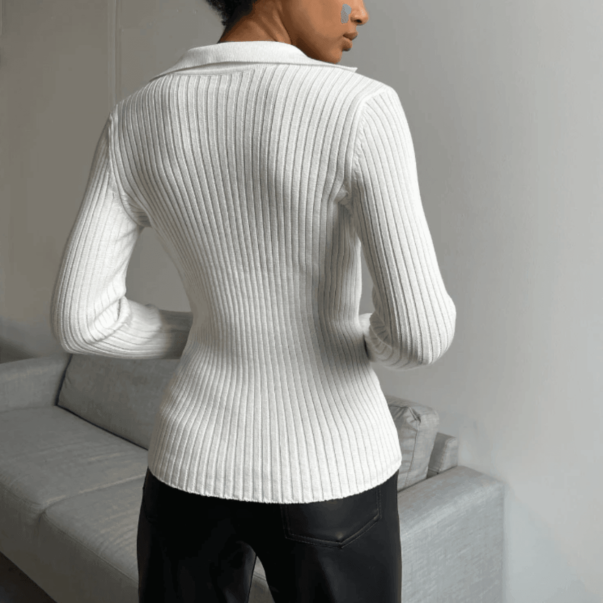 Light Touch Long Sleeve Knitted Top - White / One Size - Mermaid Way