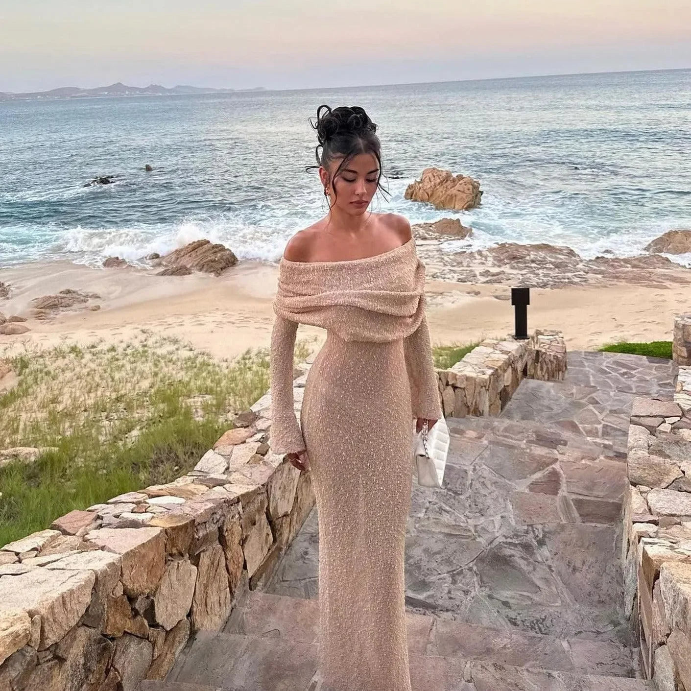 Love Story Off Shoulder Maxi Dress - Women's Maxi Dresses Mermaid Way, S Love Story Off Shoulder Maxi Dress - Women's Maxi Dresses Mermaid Way, S