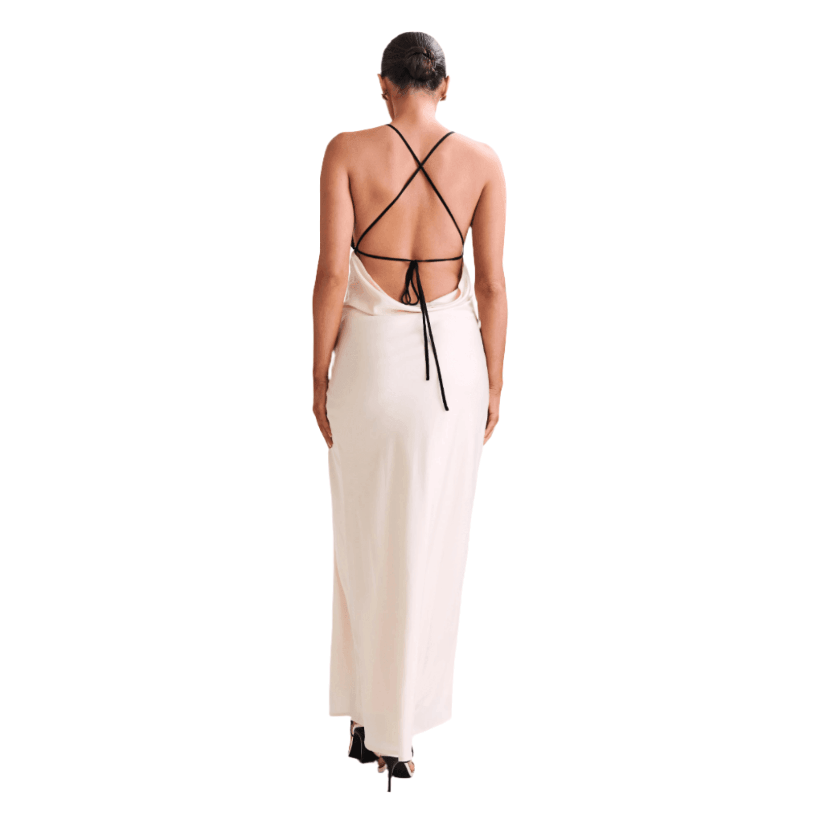 Loveline Satin Slip Lace Maxi Dress - Ivory / S - Mermaid Way