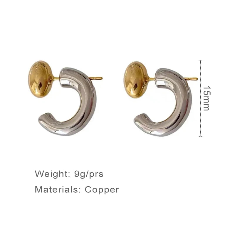 Lunar Swirl Hoops Earrings Mermaid Way