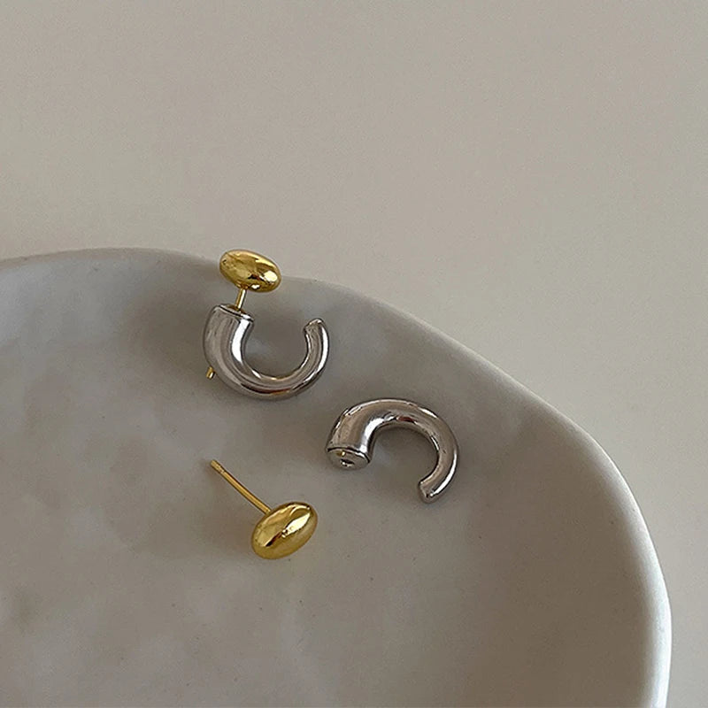 Lunar Swirl Hoops Earrings Mermaid Way