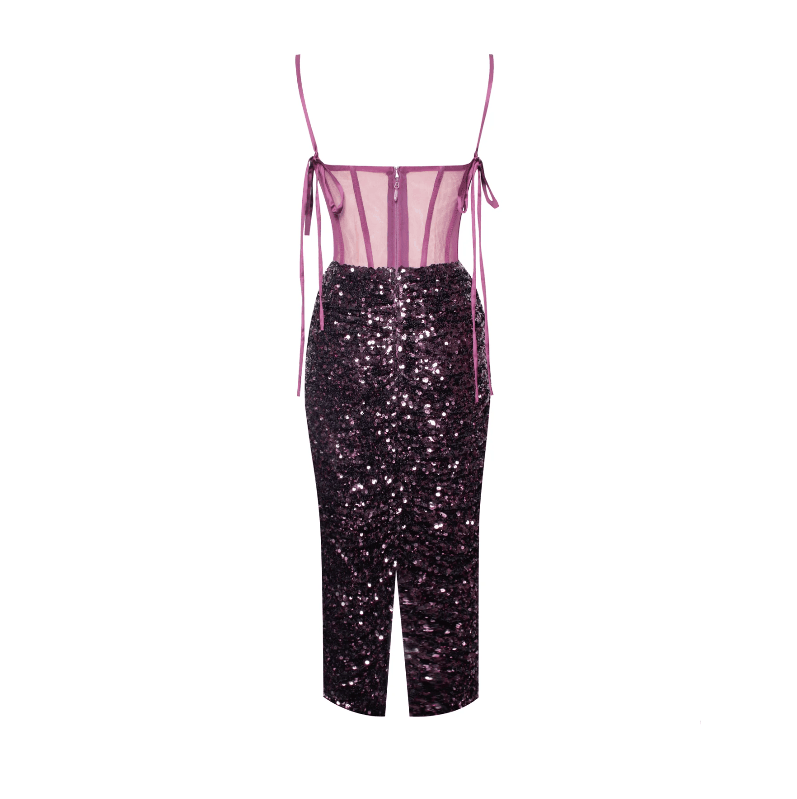 Mon Amour Purple Sequin Corset Midi Dress | Evening Glam Mon Amour Purple Sequin Corset Midi Dress | Evening Glam