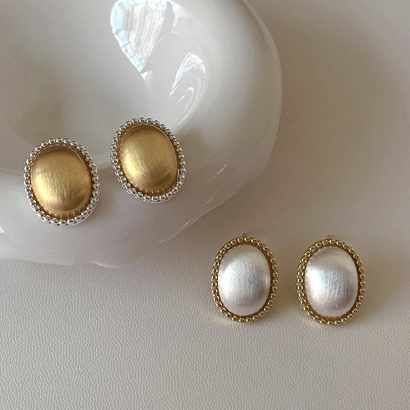 Moon & Sun Cameos Two-Tone Stud Earrings - Gold - Mermaid Way