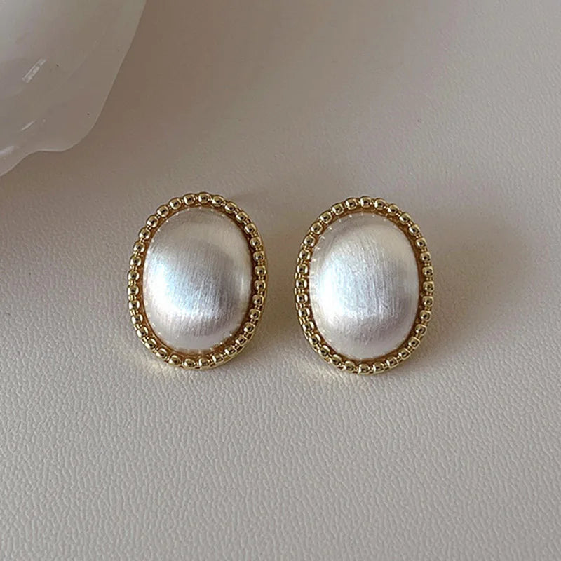 Moon & Sun Cameos Two-Tone Stud Earrings - Silver - Mermaid Way