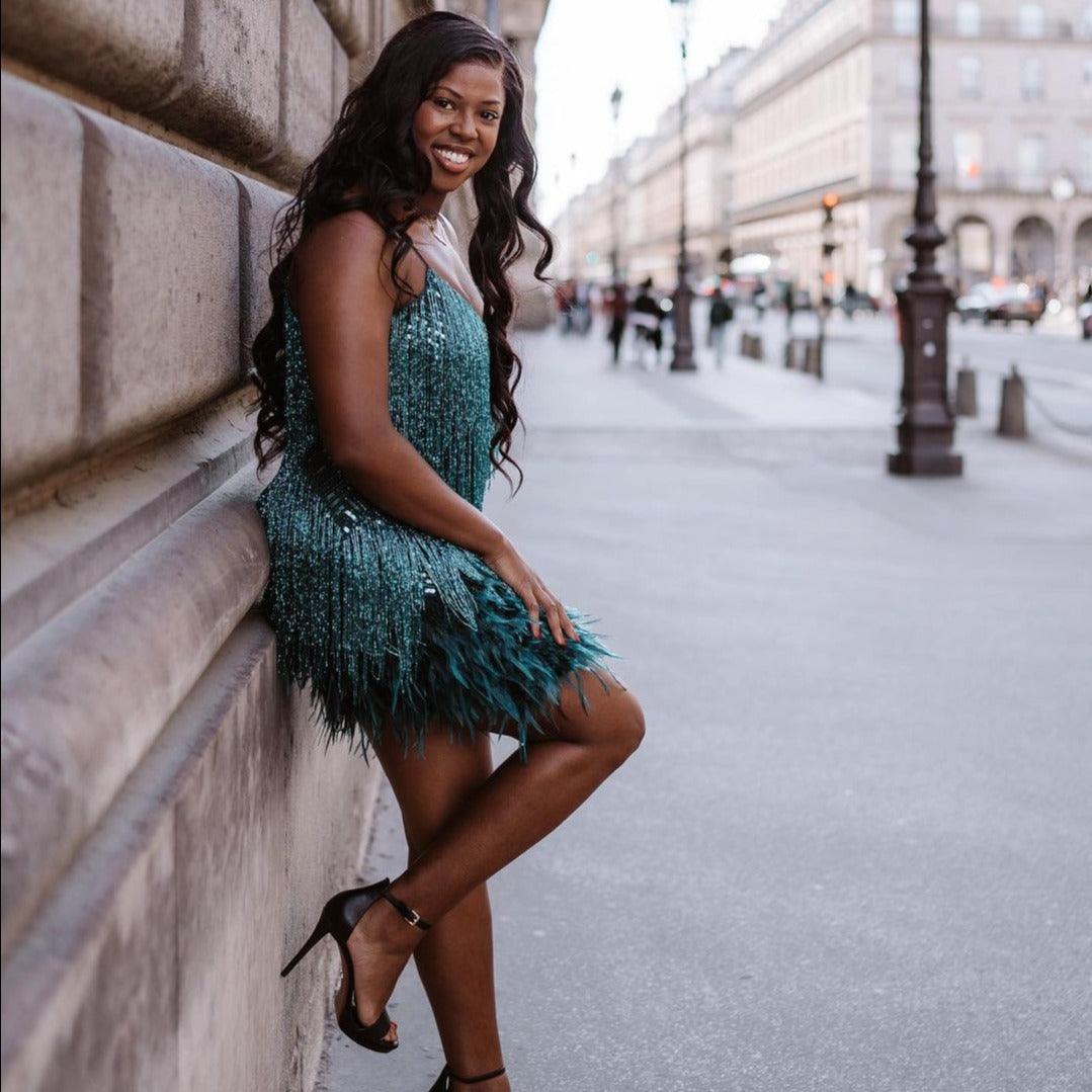 Candyfloss Dream Sequin Fringe Mini Dress