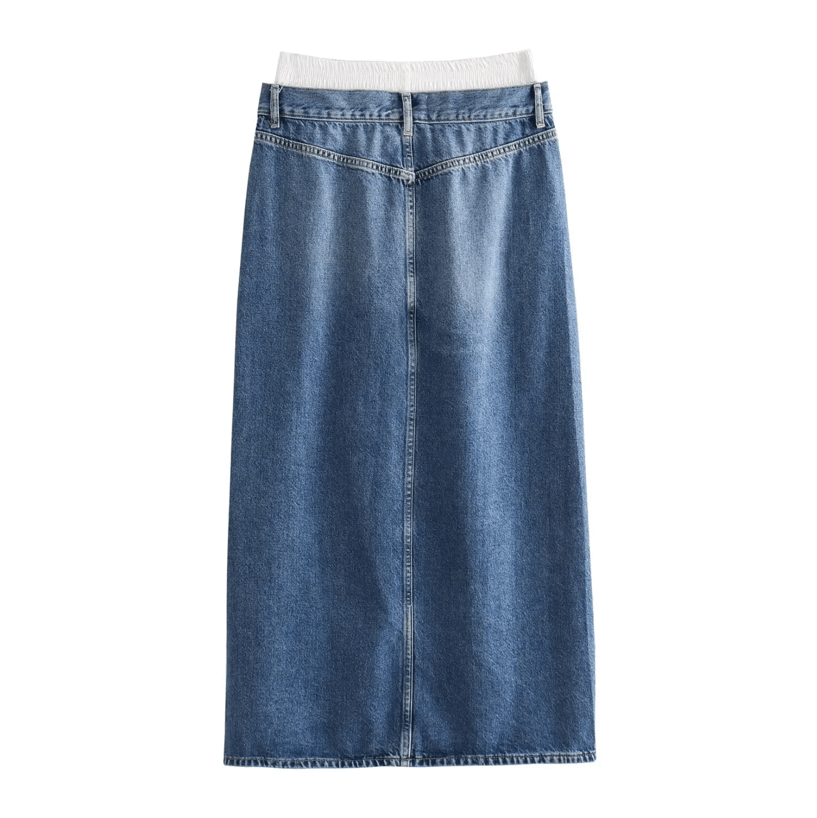 New Era High Waist Split Denim Maxi Skirt - Denim / XS - Mermaid Way