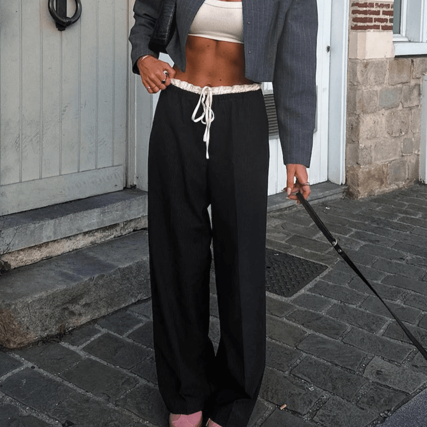 New York Wide Leg High Waist Pants - Black / XS - Mermaid Way