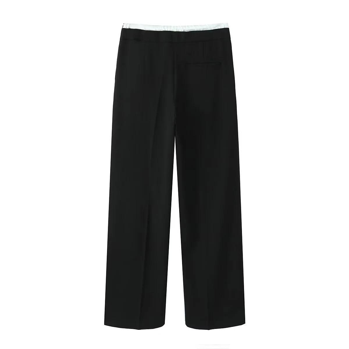 New York Wide Leg High Waist Pants - Black / XS - Mermaid Way