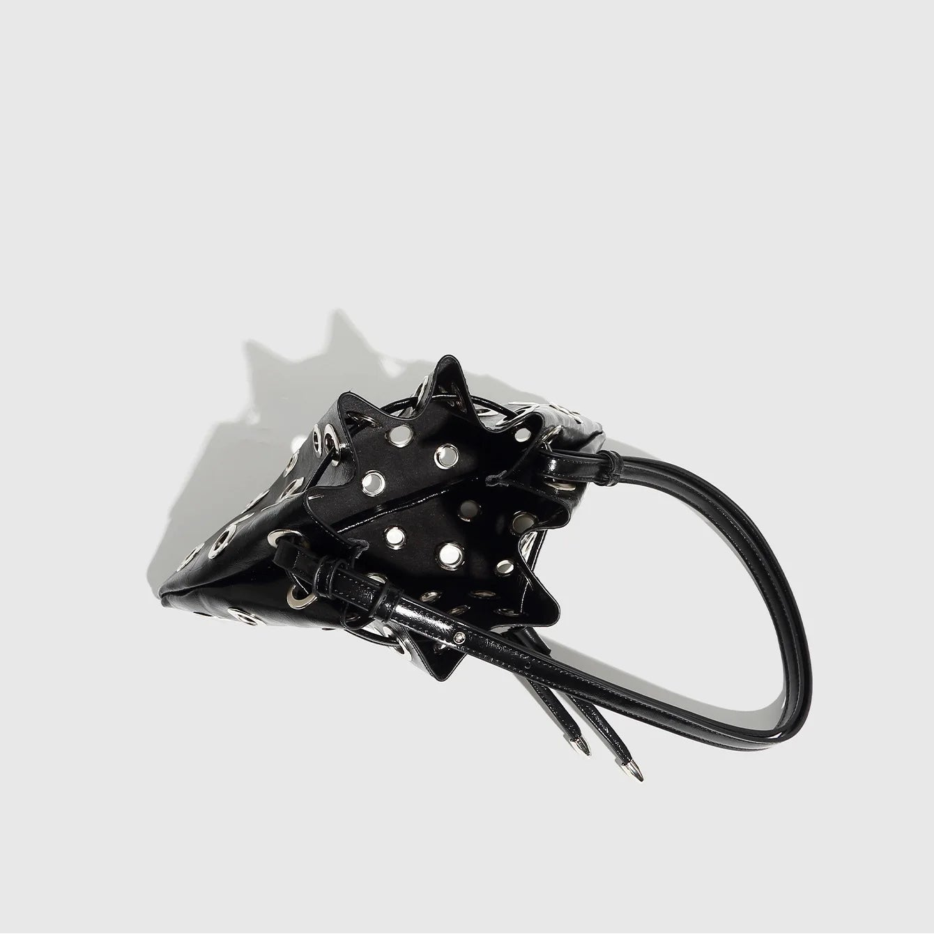 Nova Core Hollow Rivet Shoulder Bag - Black - Mermaid Way