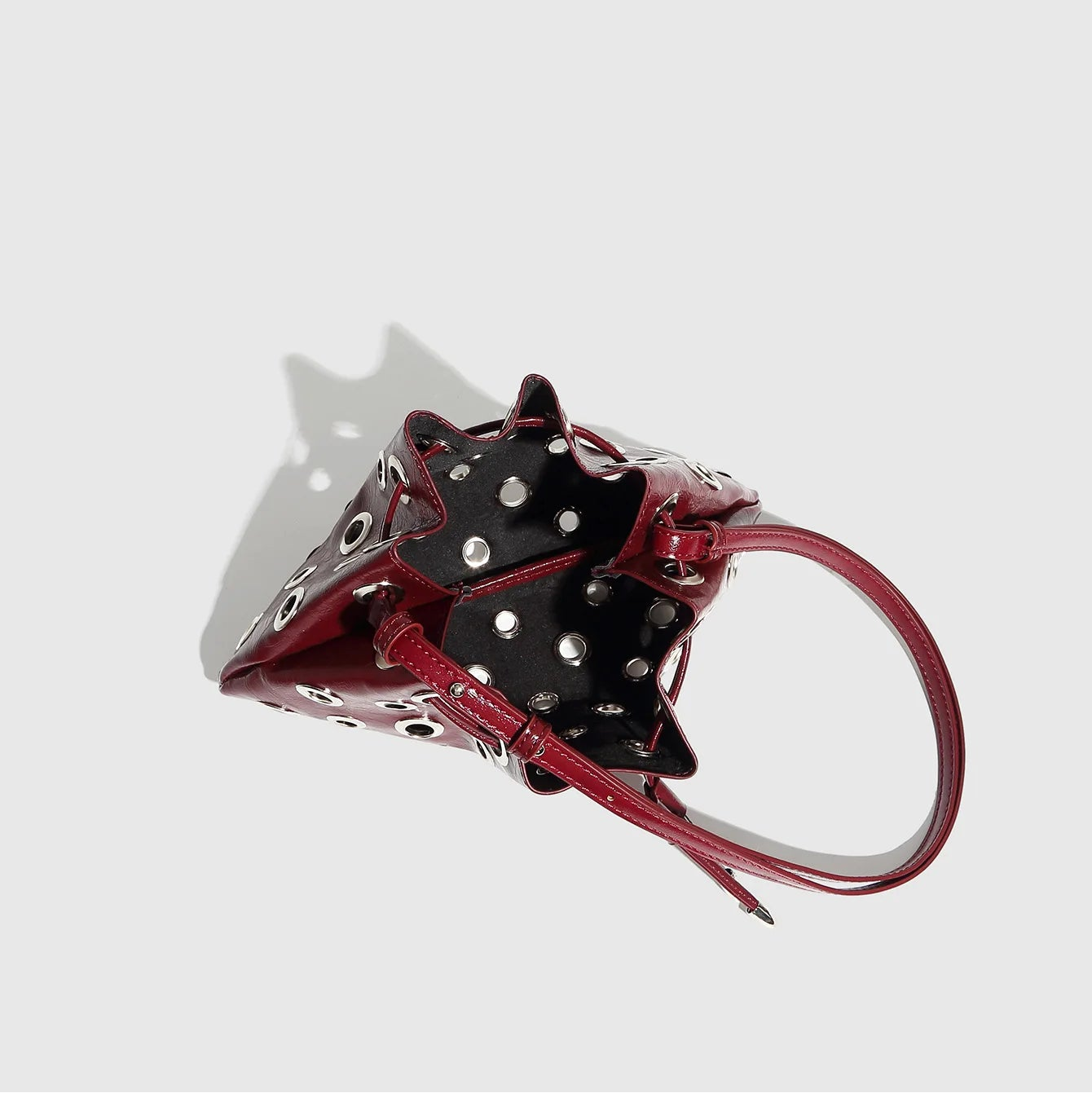 Nova Core Hollow Rivet Shoulder Bag - Black - Mermaid Way