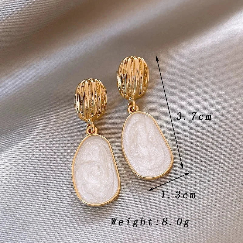 Pearl Oasis Oval Dangle Earrings Mermaid Way