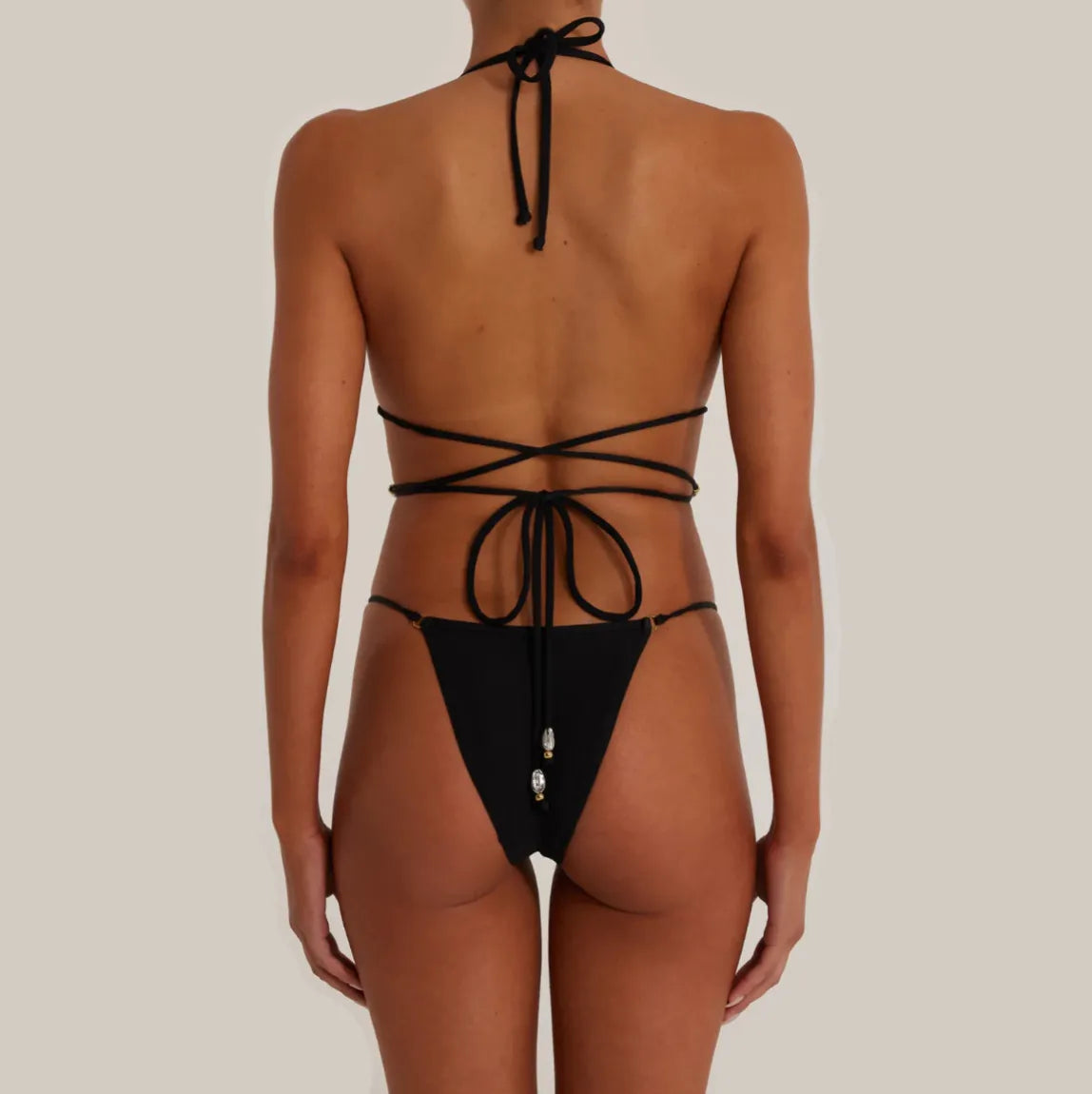 Positano Shell-Shaped Beads Halter Bikini Mermaid Way