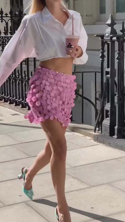 Date Me Now Sequin Mini Skirt - Mermaid Way Video