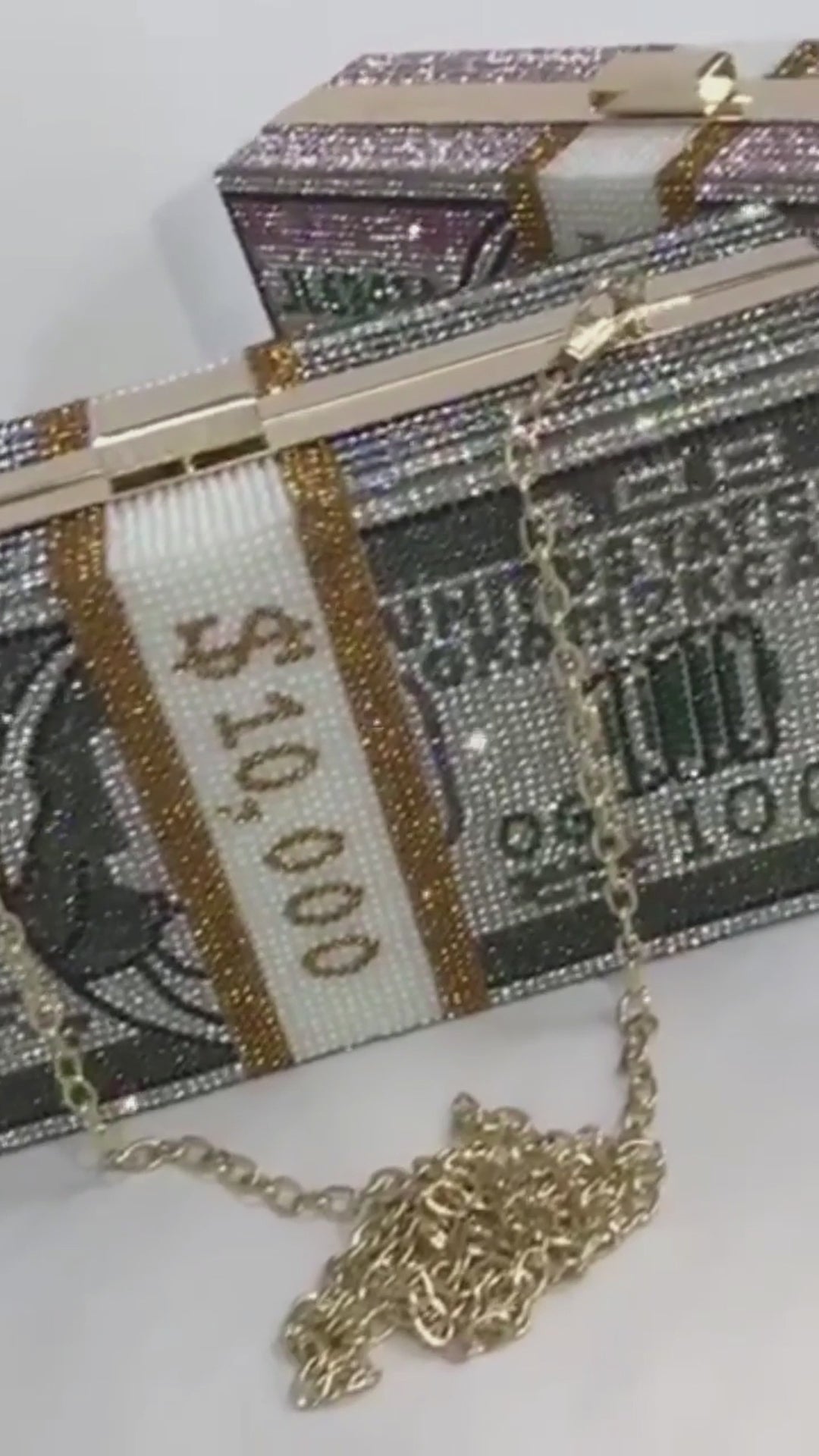 Money On My Mind Rhinestone Sparkle Clutch - Mermaid Way Video