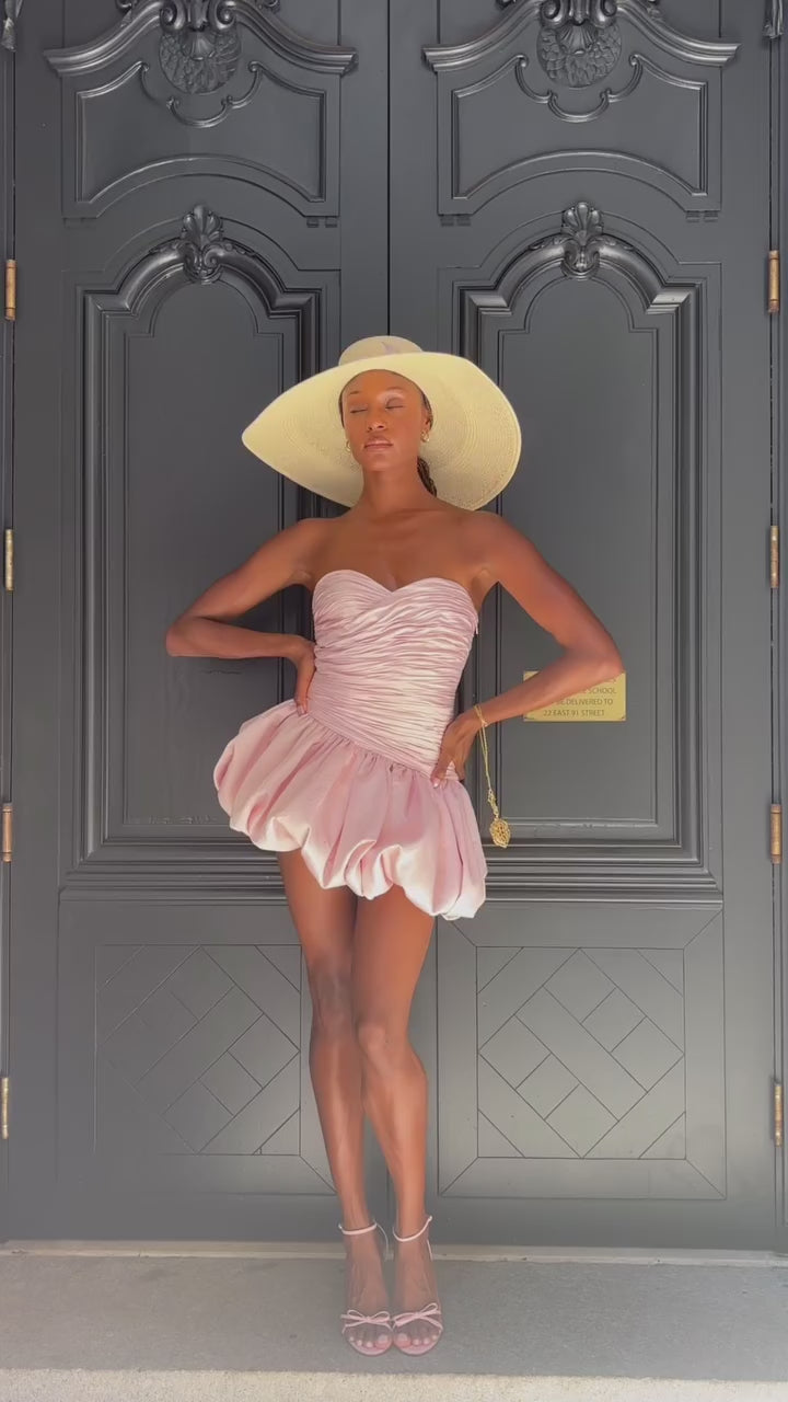 Lovely Layers Pink Ruched Puffy Mini Dress - Mermaid Way Video