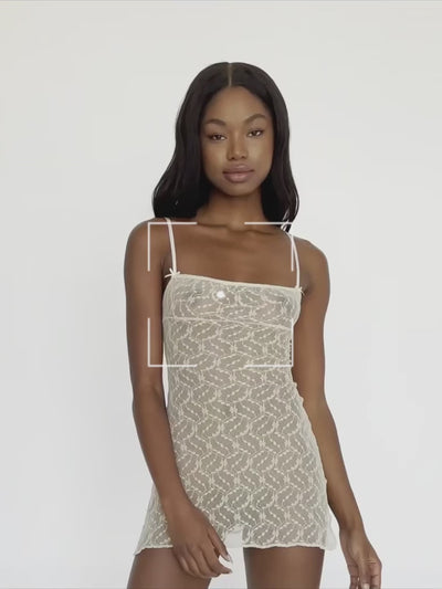 Flirty & Fabulous Ivory Lace Backless Mini Dress - Mermaid Way Video