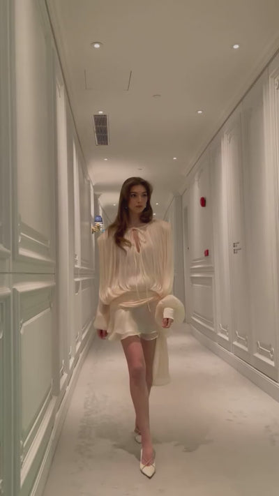 BouBaby Pleated Ruffled Mini Dress - Mermaid Way Video 
