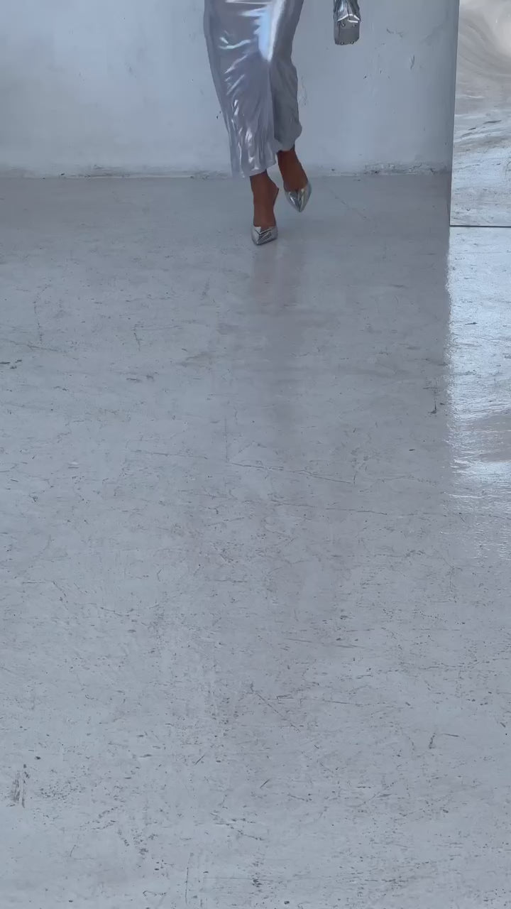 mermaid way_The Language Of Love Metallic Maxi Dress video