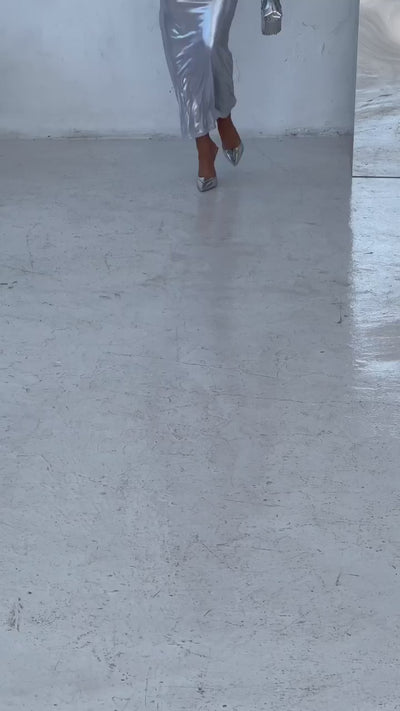 mermaid way_The Language Of Love Metallic Maxi Dress video