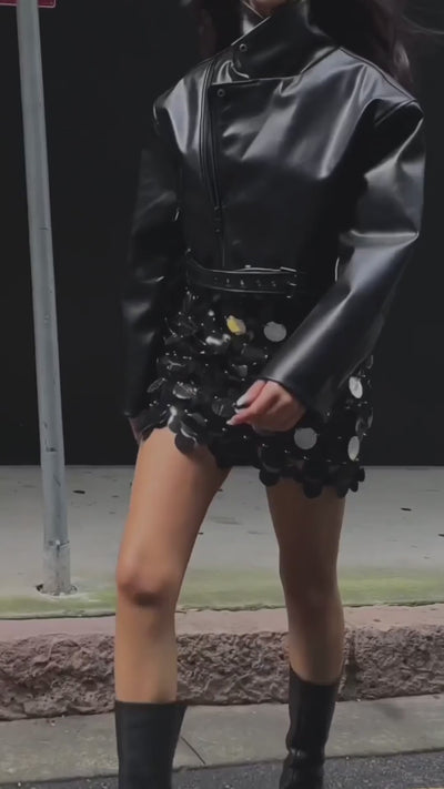 Date Me Now Black Sequin Mini Skirt - Mermaid Way Video