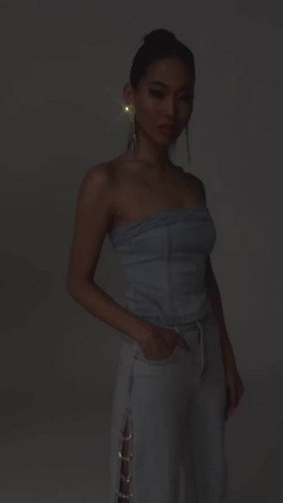Euphoria Relaxed Diamond Embellished Jeans - Mermaid Way Video