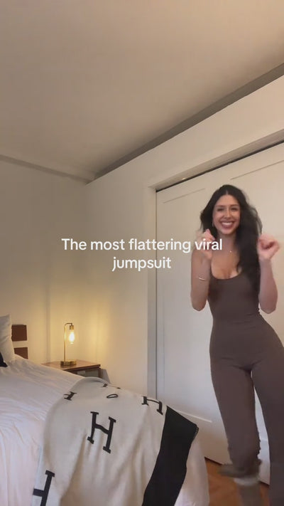 Make It Sexy Brown Push-Up Jumpsuit - Mermaid Way Video