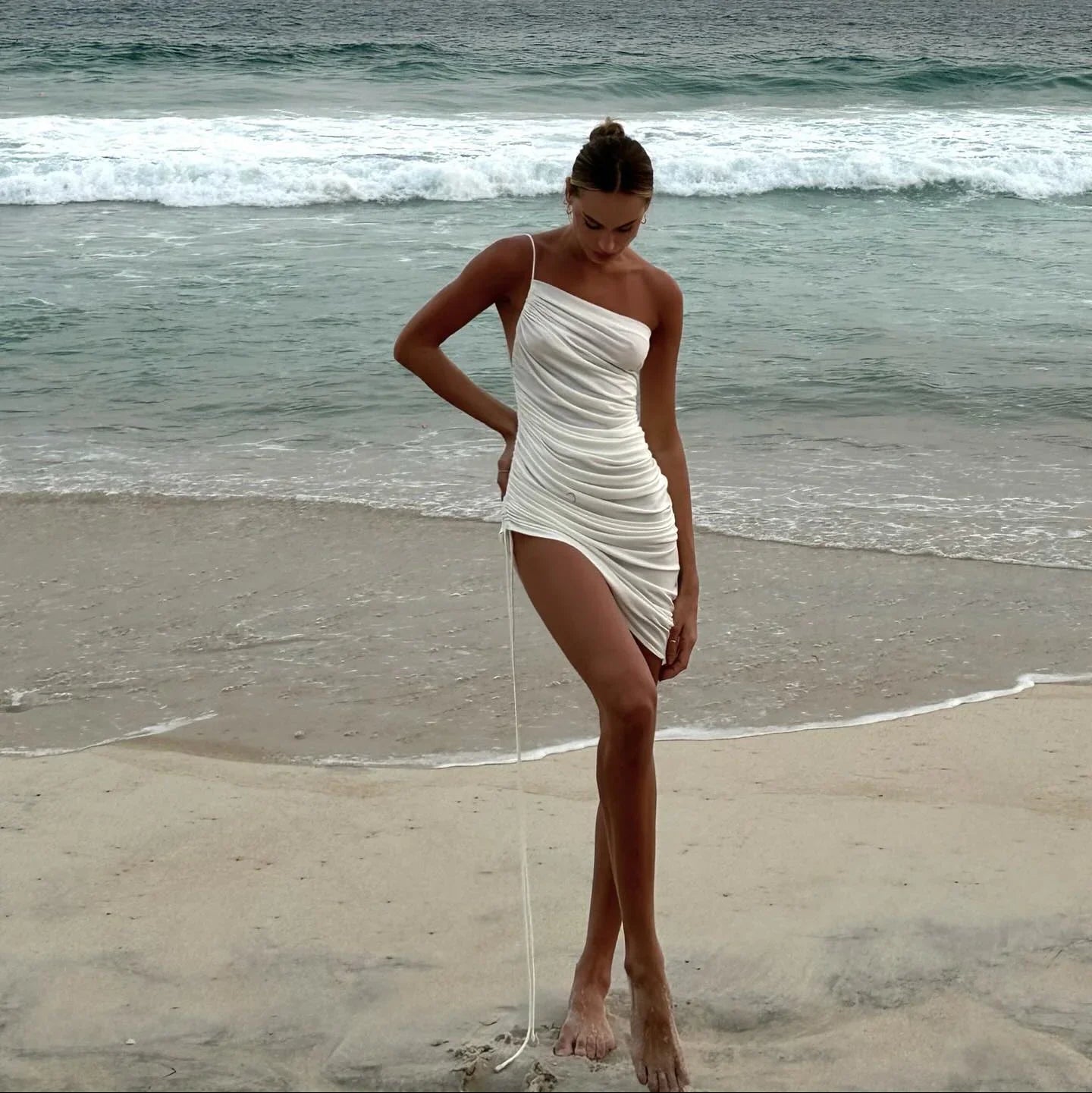 Pure Heart Pleated Mini Dress Mermaid Way