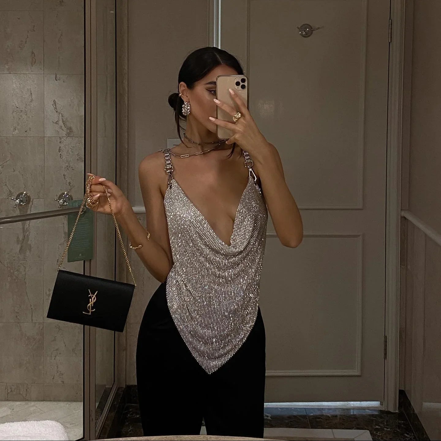 Rhode Diamond Mesh Chain Top Mermaid Way