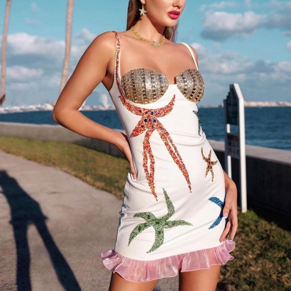 Sexy Fish Sequin Mini Dress - Shimmering Night Out Look Sexy Fish Sequin Mini Dress - Shimmering Night Out Look