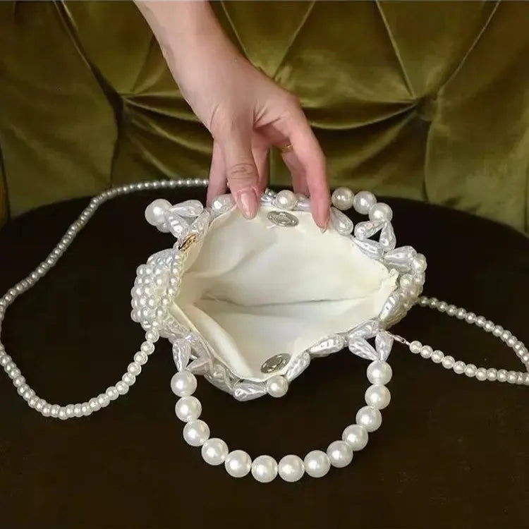 Sonata Pearl Handbag - White - Mermaid Way