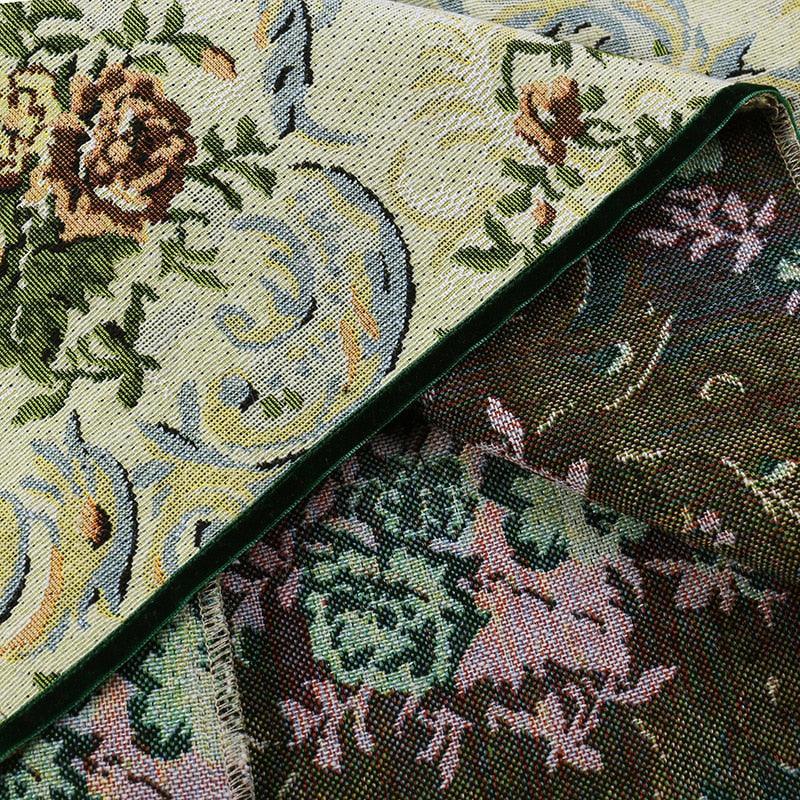 floral jacquard fabric with vintage pattern