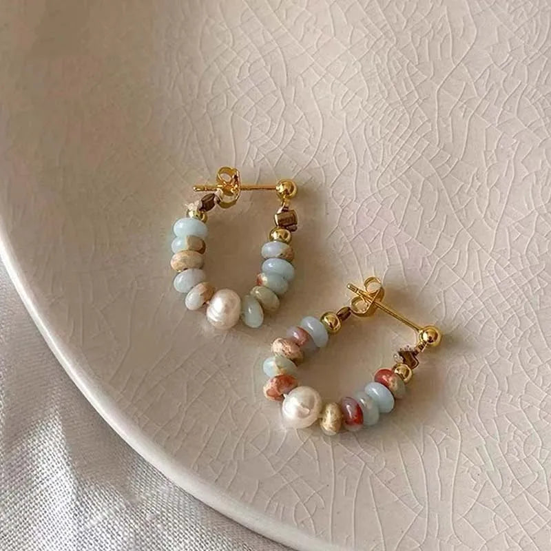 Sweet Beads Pearl Pendant Earrings Mermaid Way