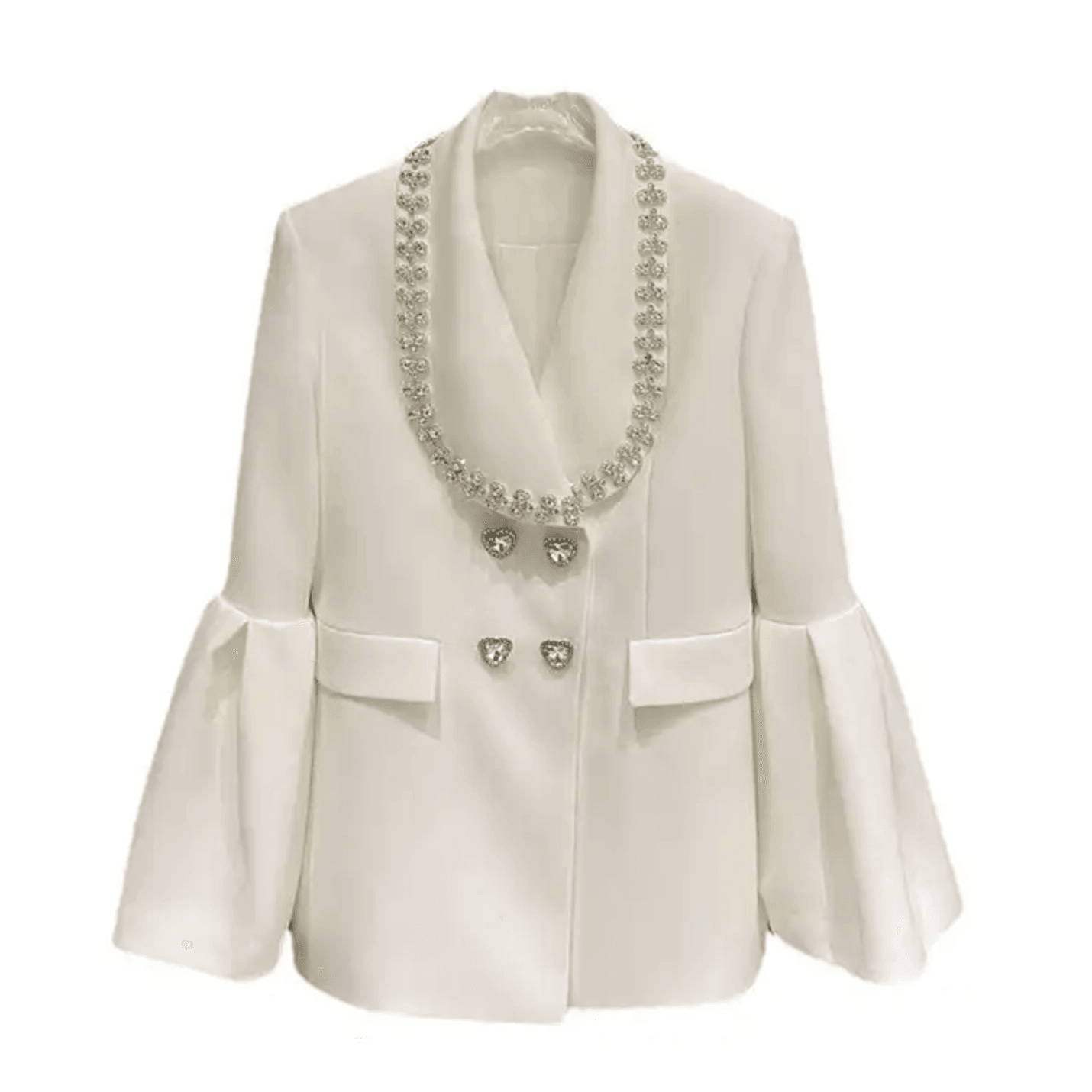 Sweet Serenade Diamond Collar Dress - White / S - Mermaid Way