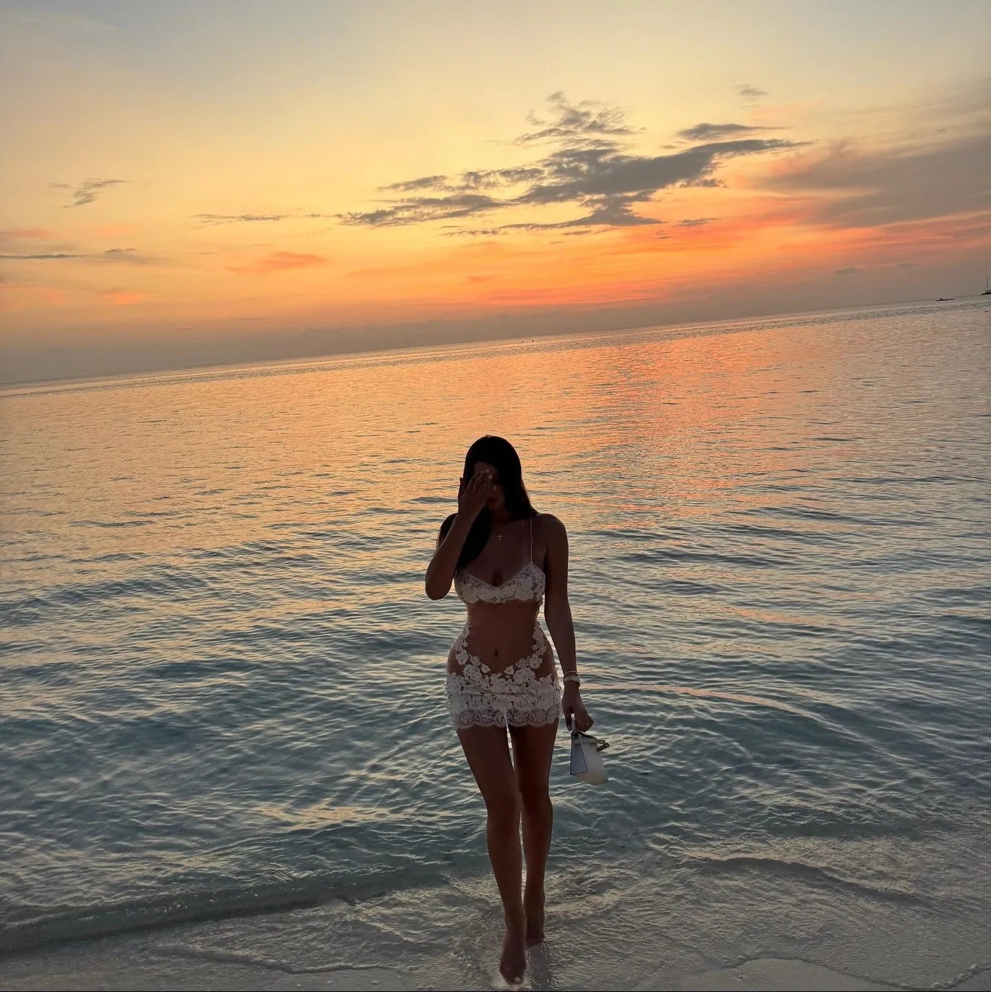 Te Amo Lace Mesh Mini Dress - White / S - Mermaid Way