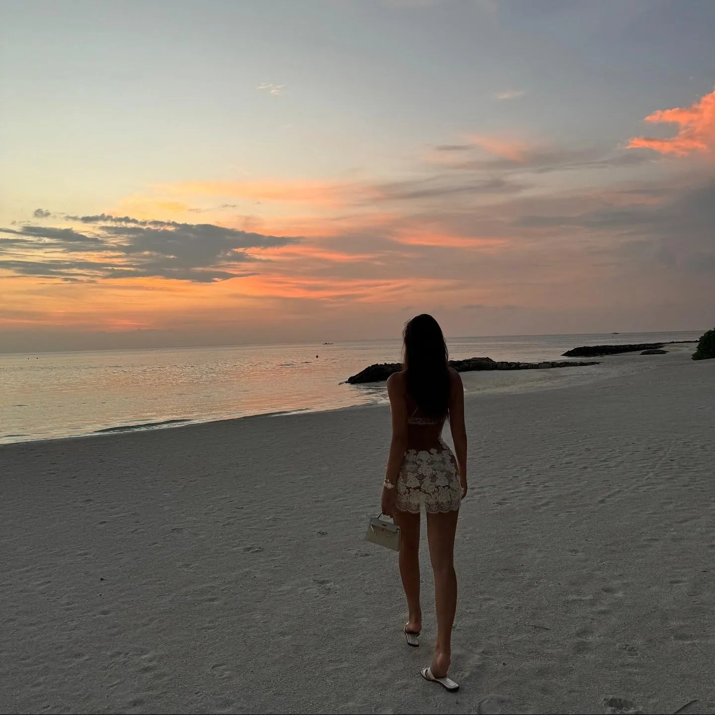 Te Amo Lace Mesh Mini Dress - White / S - Mermaid Way