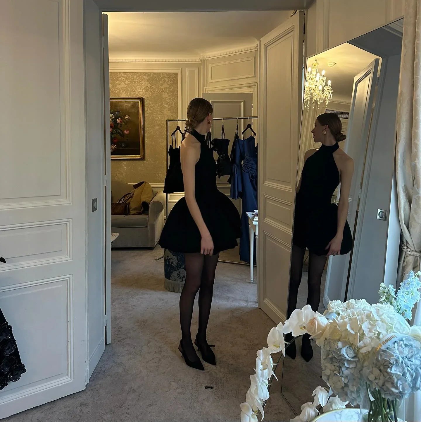 Tea Time Halter Bubble Mini Dress Mermaid Way