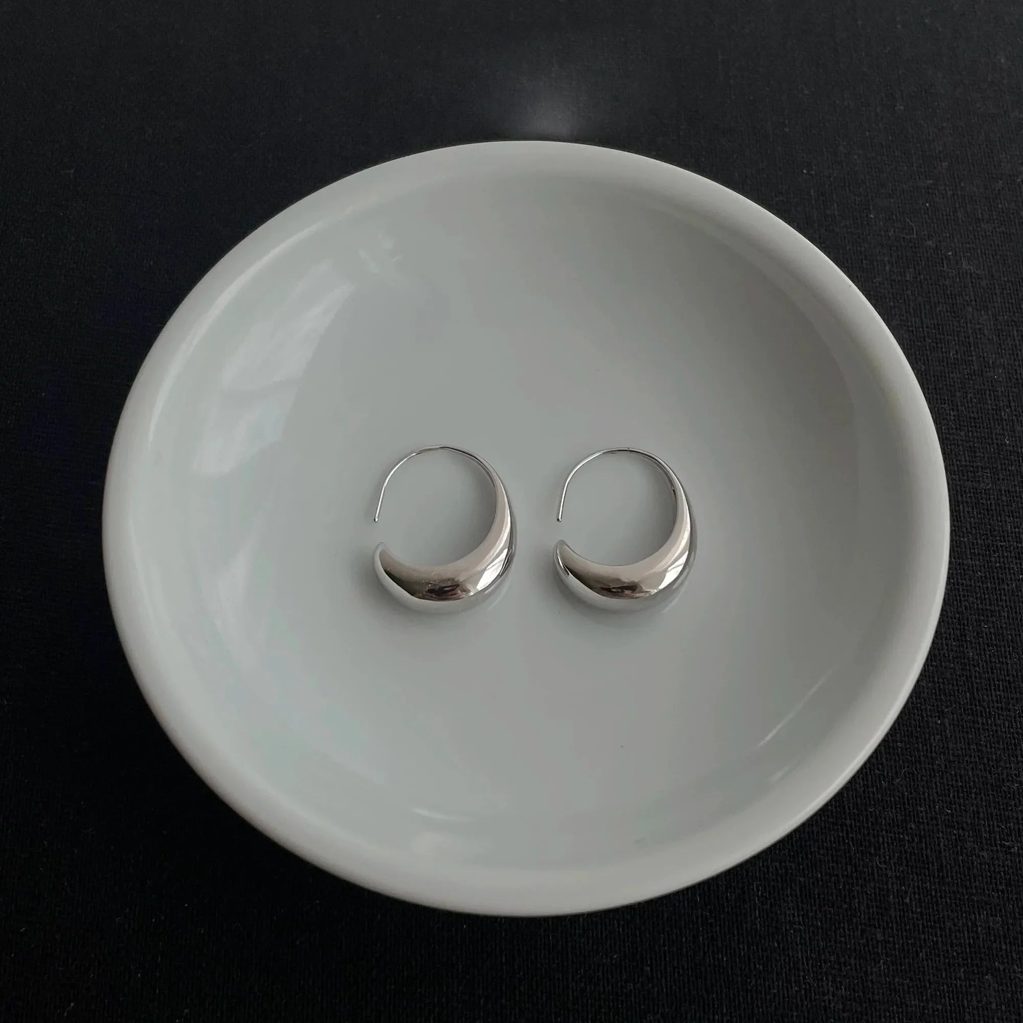 Tear of the Moon Sterling Silver Earrings - Silver - Mermaid Way