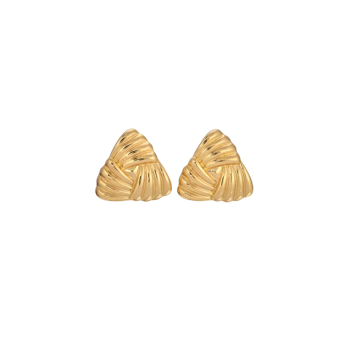 Texture Triangle Gold Earrings Mermaid Way