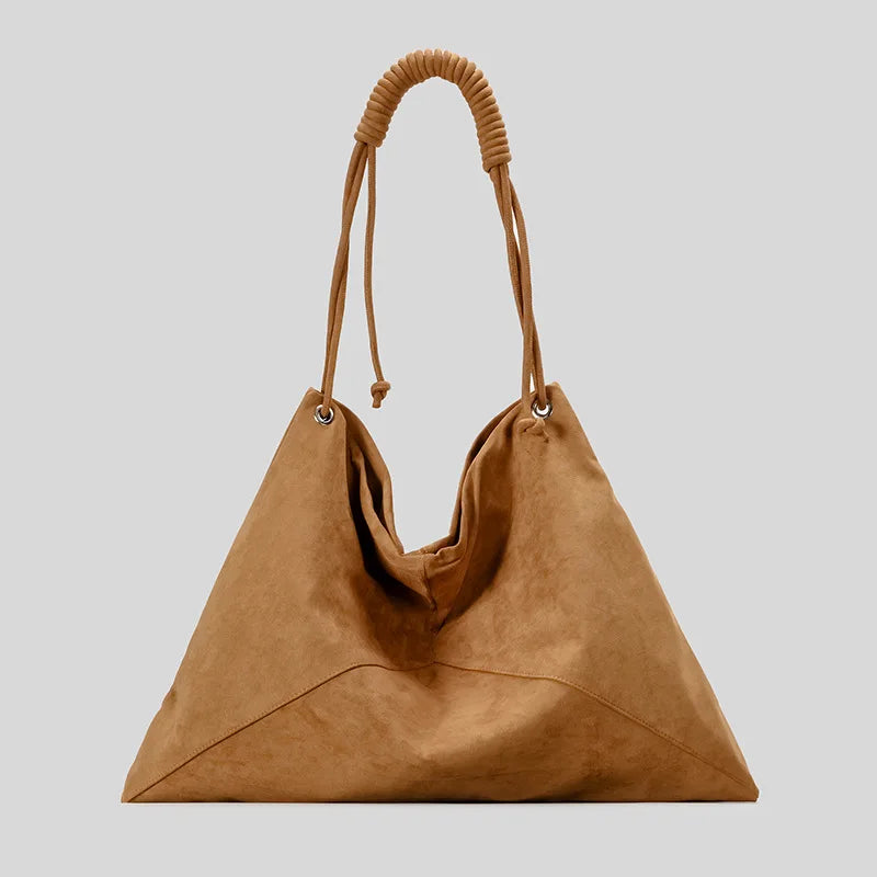 Trivora Faux Suede Shoulder Bag - Bronze - Mermaid Way