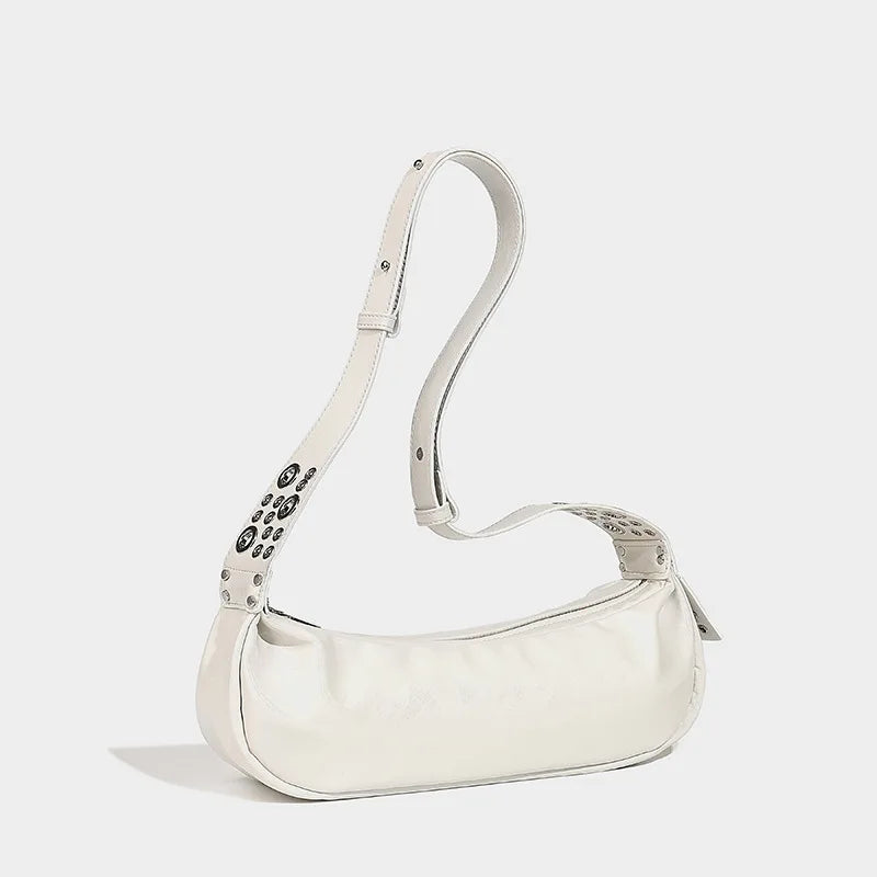 Vivienne PU Leather Shoulder Bag - Ivory - Mermaid Way
