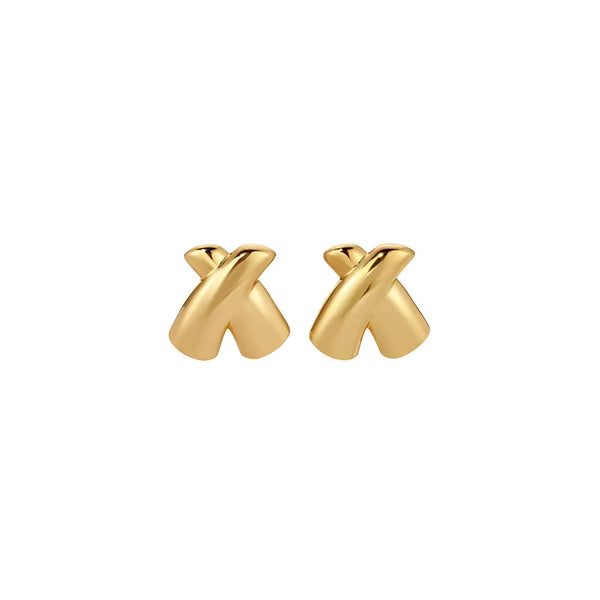 X-shape Gold Earrings Mermaid Way