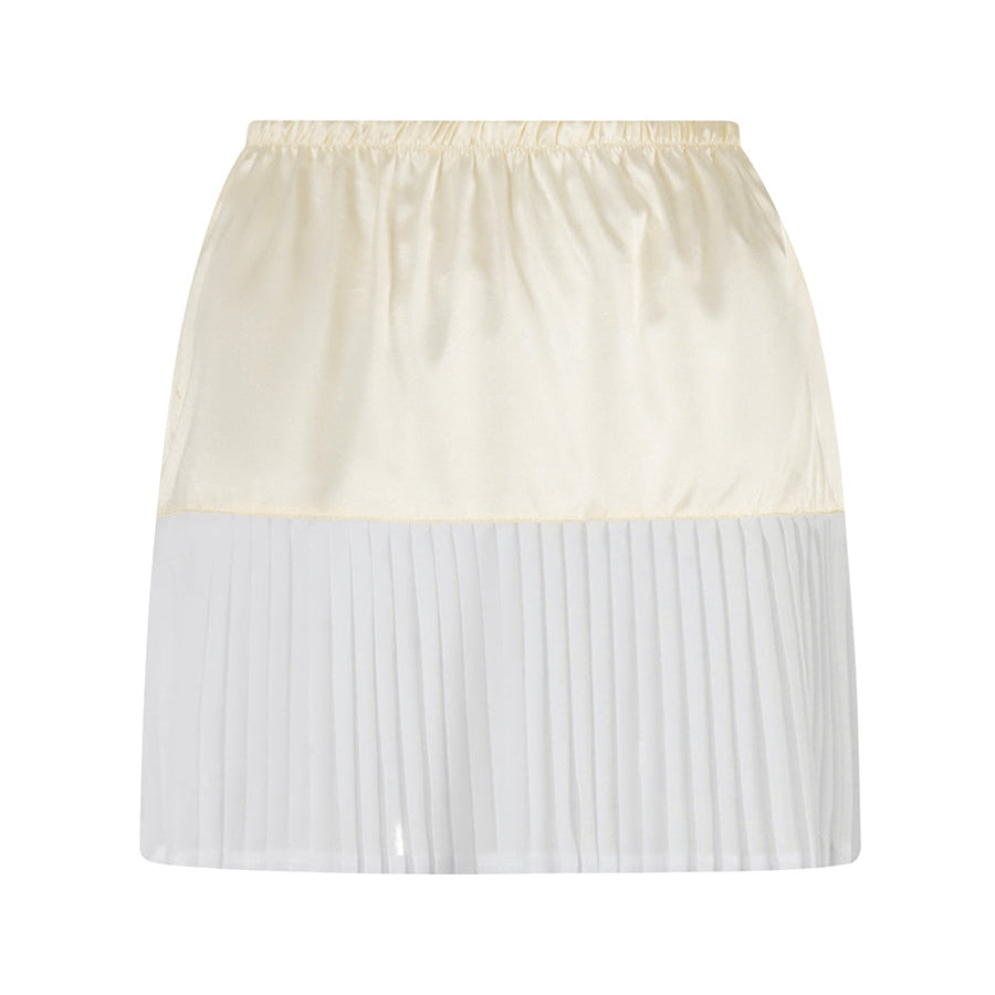 Zeina Satin Pleated Mini Skirt Mermaid Way