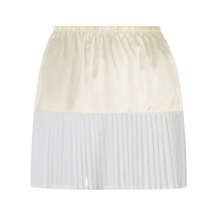 Zeina Satin Pleated Mini Skirt Mermaid Way